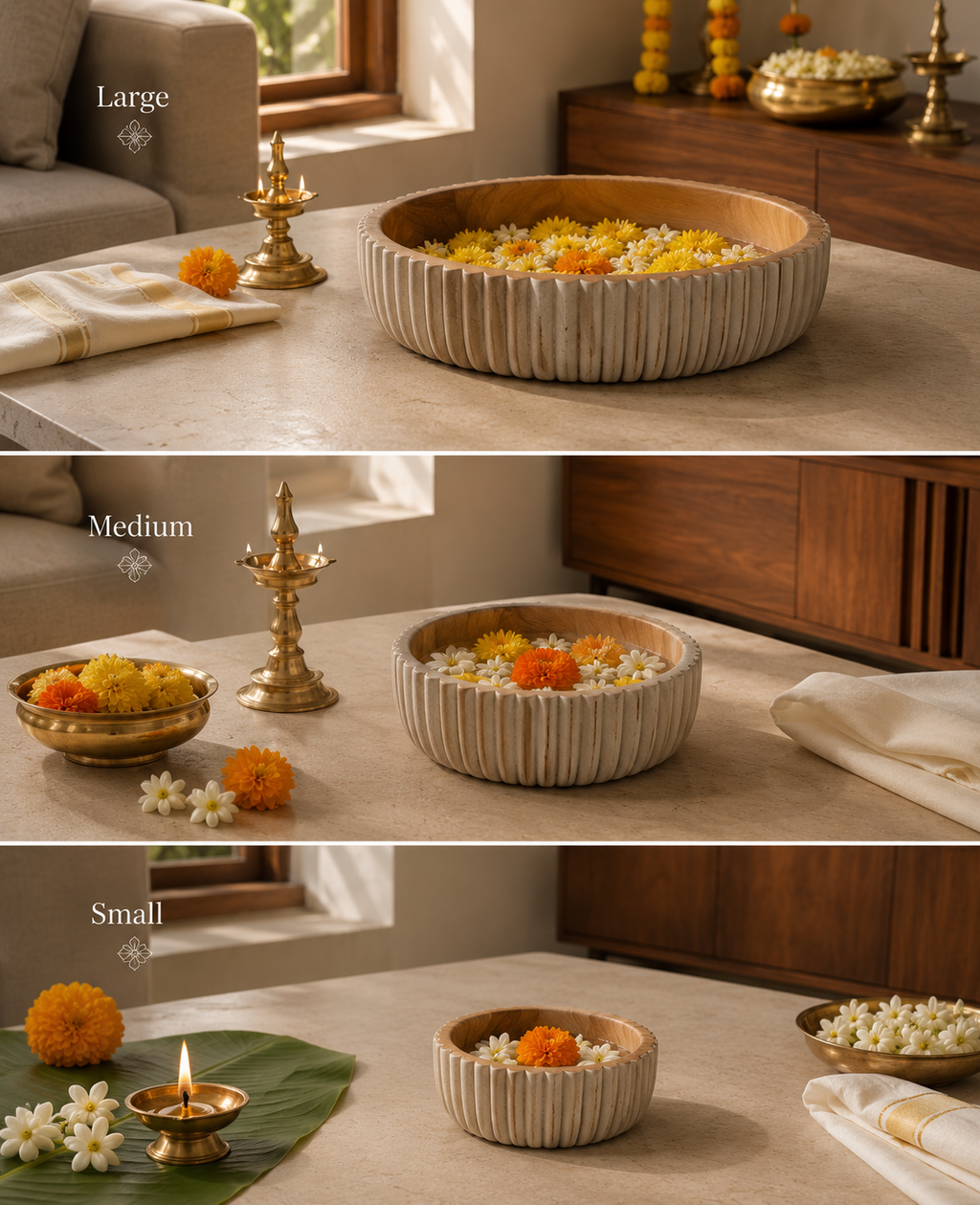 Fluted White Bowl  (Small)