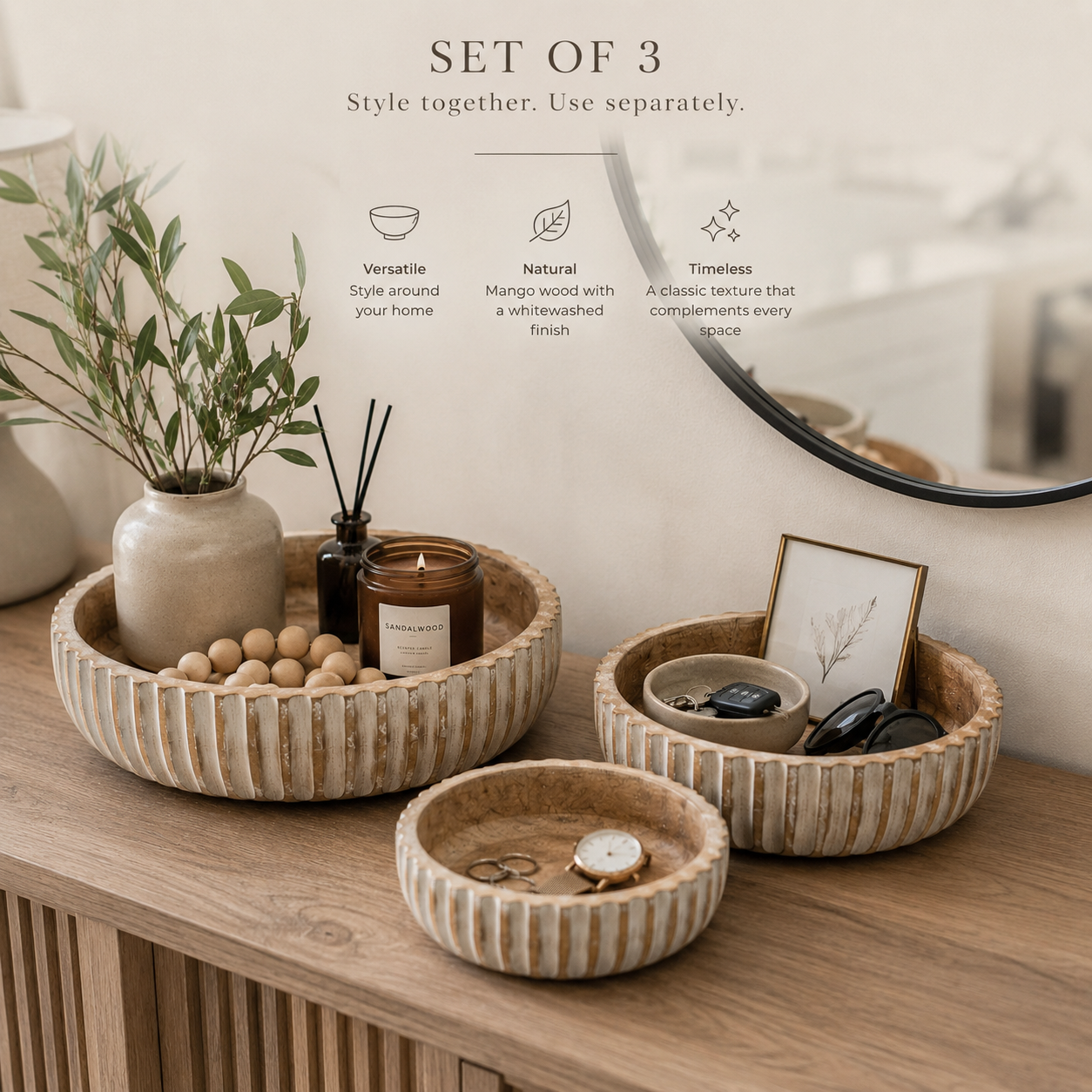 Fluted White Bowl  (Small)