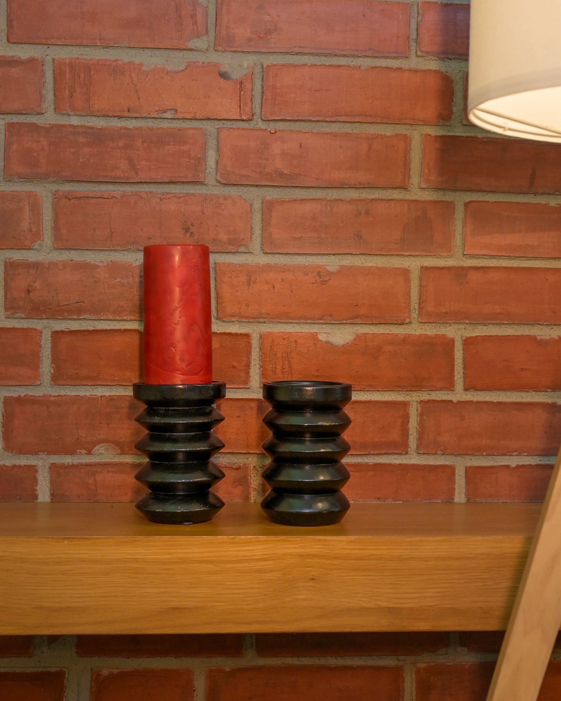 Wooden Midnight Wave Candle Stand